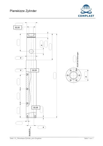 Demag Spritzzylinder und Schnecke ohne RSP IU200, Ø 30 mm, 86141066