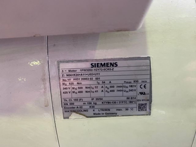 Siemens Motorenkombination Simontics torque motor 1FW3202-1GY72-5CK0-Z, 1FW3202-1GY72-5CK4-Z / Plastifizieren, Einspritzen