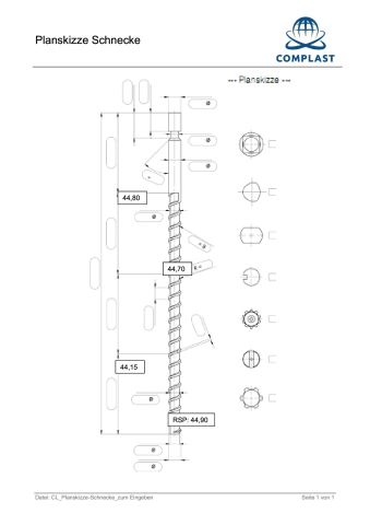 Ferromatik Milacron Plastifiziereinheit IU493, Ø 45 mm