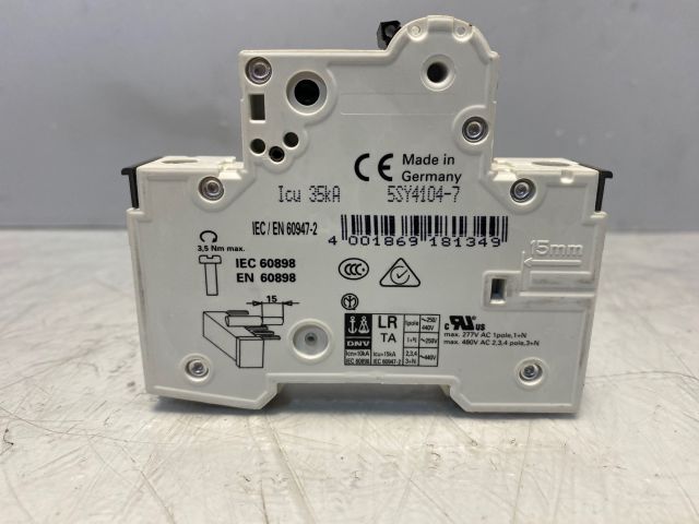 4x Siemens Leistungsschutzschalter 5SY41, 230/400V, 10kA, 1-polig, C, 4A / 5SY4104-7 / 0613013